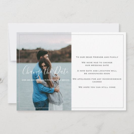 Modern Sie Ihr Foto, ändern Sie die Datumskarte Dankeskarte (Vorderseite)