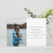 Modern Sie Ihr Foto, ändern Sie die Datumskarte Dankeskarte (Stehend Vorderseite)