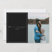 Modern Sie Ihr glückliches Foto, Verlobung Ankündi Dankeskarte (Vorderseite)