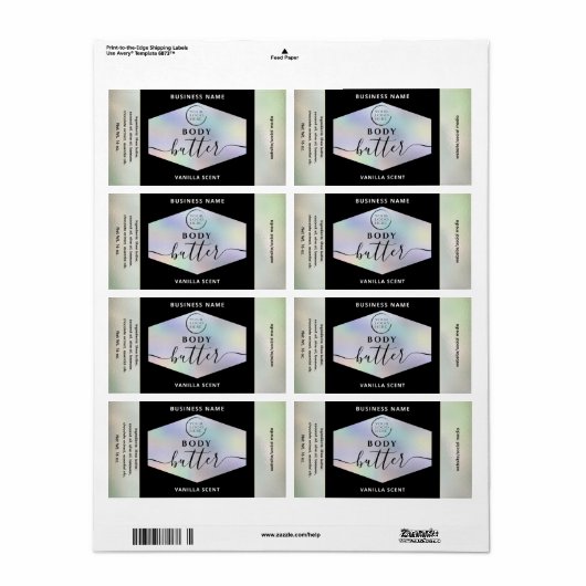 Modern Sie Ihr Logo Holografie Drehbuch Butter l (Vorne)