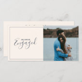 Modern Sie Ihre eigene Verlobung für Foto Dankeskarte (Vorne/Hinten)