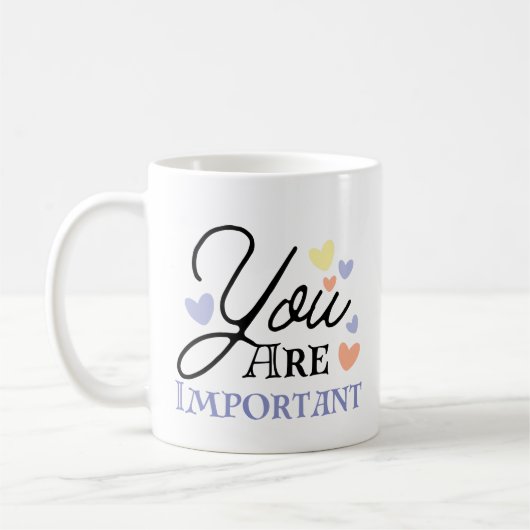 Modern | Sie sind wichtig, modern und kundenspezif Kaffeetasse (Links)