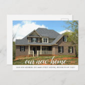 Modern Sie unser neues Zuhause-Foto-Umdenken Ankündigungspostkarte (Vorne/Hinten)