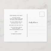 Modern Sie unser neues Zuhause-Foto-Umdenken Ankündigungspostkarte (Rückseite)