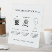 Modern Signature Coctail Drink Hochzeit Bar Zeiche Sockelschild (In Situ)