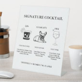 Modern Signature Coctail Drink Hochzeit Bar Zeiche Sockelschild (In Situ)