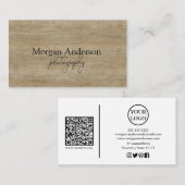 Modern Signature Script QR Code Social Visitenkarte (Vorne/Hinten)