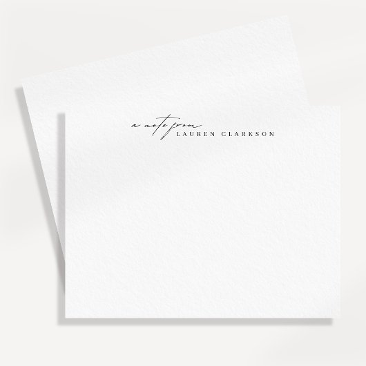 Modern Signature Style Note Card Einladung