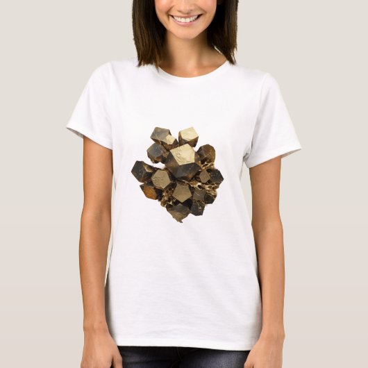 Modern-Silber-Abstrakte-Kunst Statement-T-Shirt T-Shirt (Vorderseite)