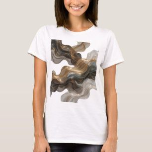 Modern-Silber-Abstrakte-Kunst-Statement-T-Shirt T-Shirt