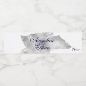 modern, silber, kundenspezifisch wasserflaschenetikett (Einzelnes Label)