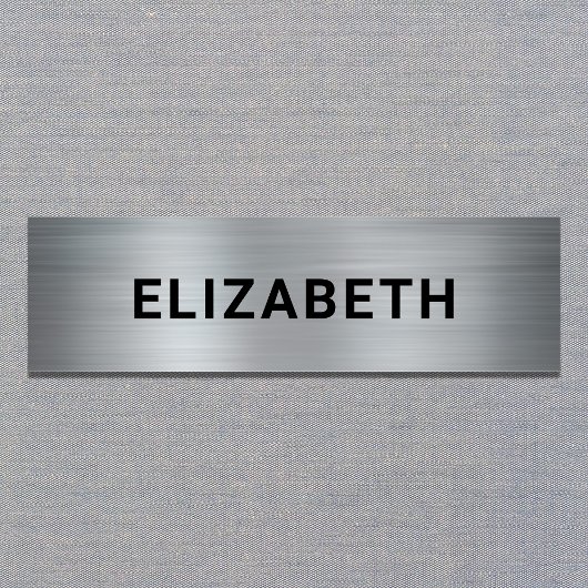 Modern Silber Namensschild