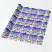 Modern Silken Windhound Wrapping Paper Geschenkpapier (Ungerollt)