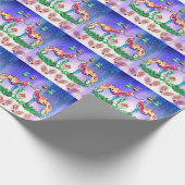 Modern Silken Windhound Wrapping Paper Geschenkpapier (Ecke)