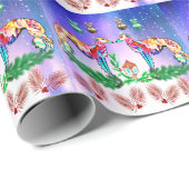 Modern Silken Windhound Wrapping Paper Geschenkpapier (Rolleneckpunkt)