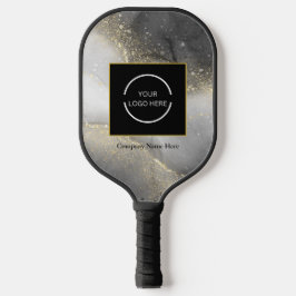 Modern Silver and Gold Company Name & Logo Pickleball Schläger
