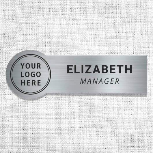 Modern-Silver-Business-Firmenlogo Namensschild