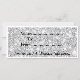 Modern Silver Glitter Salon Gift Note Card