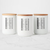 Modern Silver Glitzer Monogram Product Labels Logo Lebensmitteletikett (Flaschen)