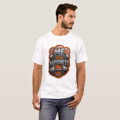 Modern Silver ME IRON HAPPINESS Custom T-Shirt (Vorne ganz)