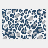 Modern Silver & Navy Blue Football Game Day Geschenkpapier Set (Vorderseite 2)