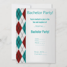 MODERN SILVER RED AQUA BACHELOR PARTEI