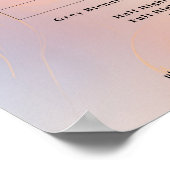 Modern Simpel Salon Preisliste Poster (Ecke)