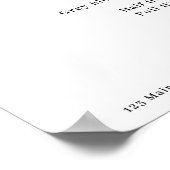 Modern SimpelBlue Salon Preisliste Poster (Ecke)