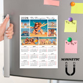 Modern Simple 2026 Calendar Photo Collage Magnet
