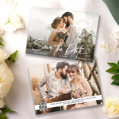 Modern Simple 2 Foto QR Code Hochzeitswebsite Einladung