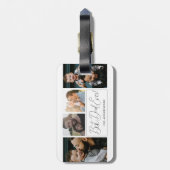 Modern Simple 4 Foto Collage Vathage Day Gepäckanhänger (Rückseite vertikal)