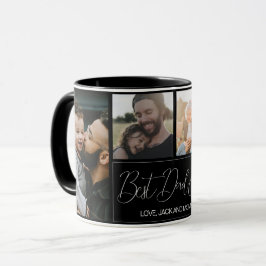 Modern Simple 4 Foto Collage Vathage Day Tasse