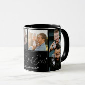 Modern Simple 4 Foto Collage Vathage Day Tasse (VorderseiteRechts)