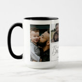 Modern Simple 4 Foto Collage Vathage Day Tasse (Links)