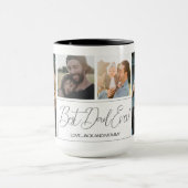 Modern Simple 4 Foto Collage Vathage Day Tasse (Zentrum)