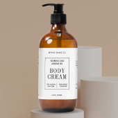 Modern Simple 4OZ Cosmetic Bottle Wraparound Label Rechteckiger Aufkleber