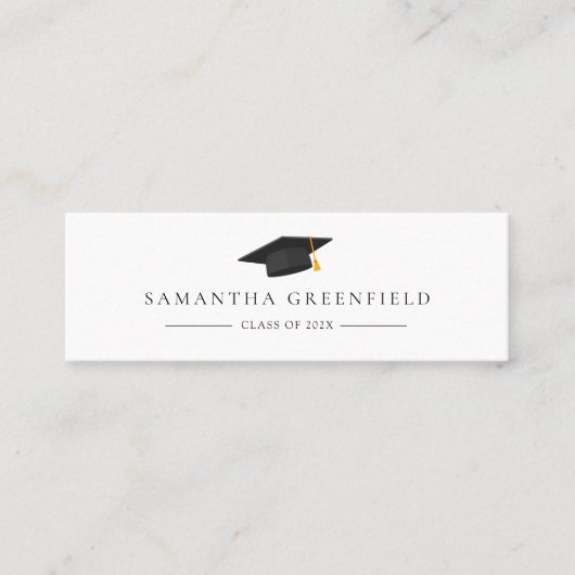 Modern Simple Abschluss 2025 Name Mini Visitenkarte (Vorderseite)