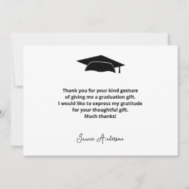 Modern Simple Abschluss Danke Card