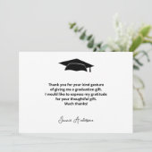 Modern Simple Abschluss Danke Card (Stehend Vorderseite)
