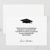 Modern Simple Abschluss Danke Card (Vorne/Hinten)