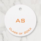 Modern Simple Abschluss Orange Vielen Dank Geschenkanhänger (Rückseite)