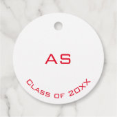 Modern Simple Abschluss Red Vielen Dank Geschenkanhänger (Rückseite)