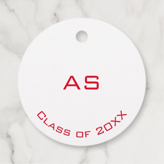 Modern Simple Abschluss Red Vielen Dank Geschenkanhänger (Rückseite)