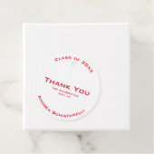 Modern Simple Abschluss Red Vielen Dank Geschenkanhänger (Beispiel)