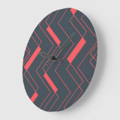Modern, simple, abstract, vibrant, trendy pattern große wanduhr (Winkel)