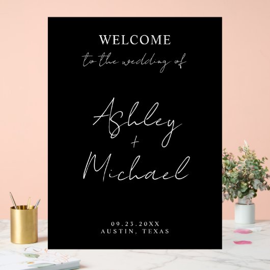 Modern Simple Acrylic Wedding Welcome Sign Acrylschild (Hochzeit)