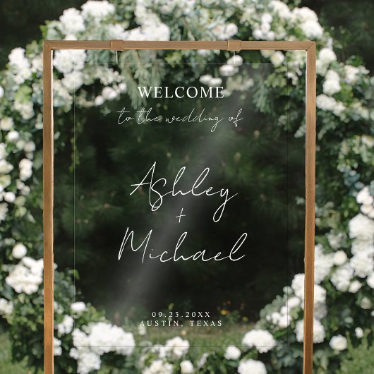 Modern Simple Acrylic Wedding Welcome Sign Acrylschild