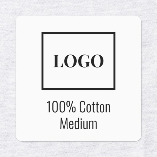 Modern Simple Add Company Logo Fashion Apparel Etiketten (Design 2)