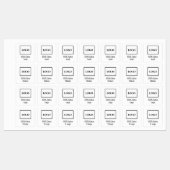 Modern Simple Add Company Logo Fashion Apparel Etiketten (Blatt)