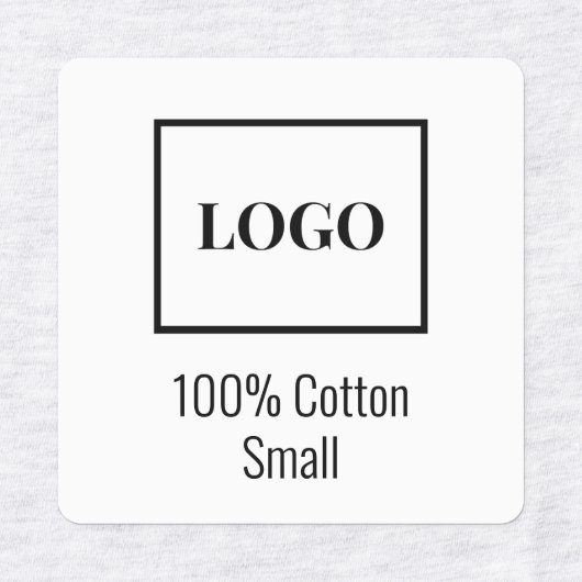 Modern Simple Add Company Logo Fashion Apparel Etiketten (Design 1)